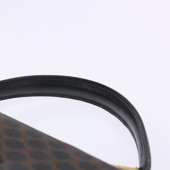 CELINE Macadam Canvas Hand Bag Pvc Leather Black Gold - Picture 8 of 13